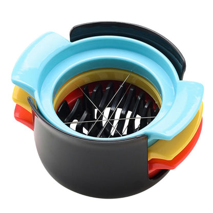 Set feliator 3 in 1 multifunctional Klevo, feliatoare pentru oua/fructe, PP/otel inoxidabil, multicolor, 9 x 10.5 x 5.5 cm