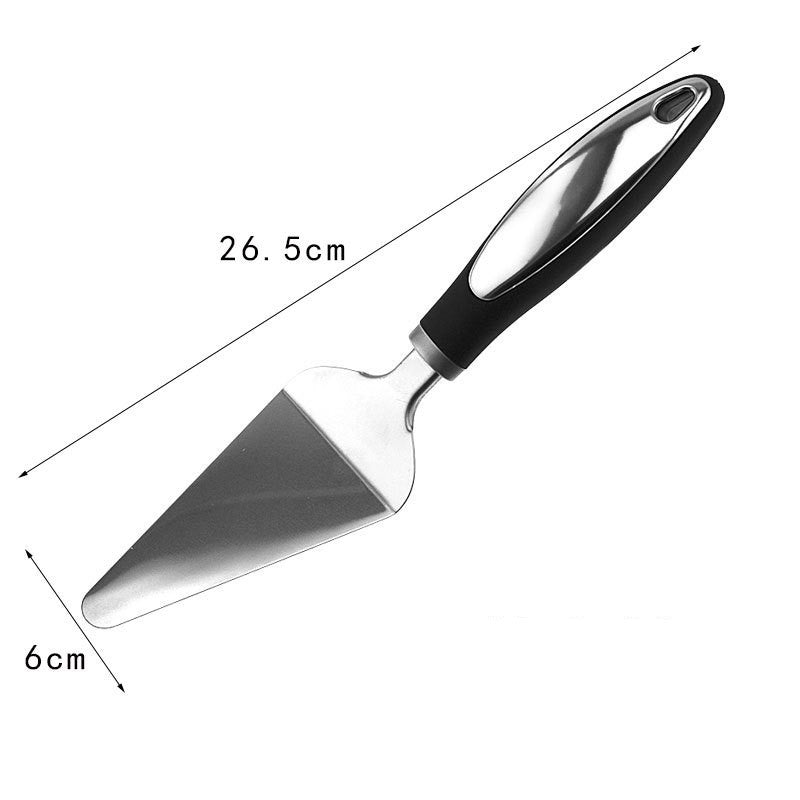 Feliator si Lopatica pentru Pizza, Klevo, set din 2 ustensile, Otel Inoxidabil, Maner Antiderapant, 26.5 x 8 x 3 cm, Negru