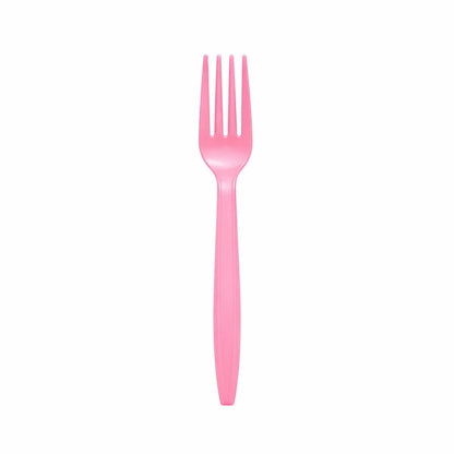 Set Furculite de Unica Folosinta, Klevo, 10 Bucati, Plastic Rezistent, 15.5 x 2.5 cm, Roz