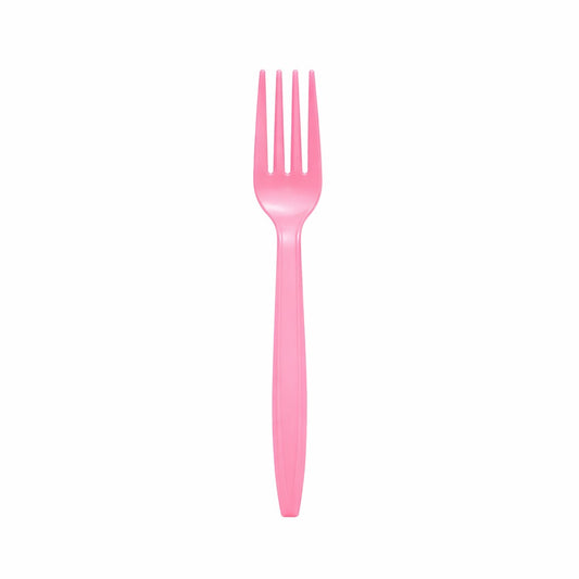 Set Furculite de Unica Folosinta, Klevo, 10 Bucati, Plastic Rezistent, 15.5 x 2.5 cm, Roz