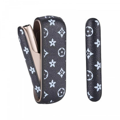 Set Husa Piele Ecologica Si Capac Plastic Klevo, pentru IQOS 3.0 DUO, de Protectie, Anti Soc si Zgarieturi, 20 gr, 12 x 4 x 2 cm, Negru