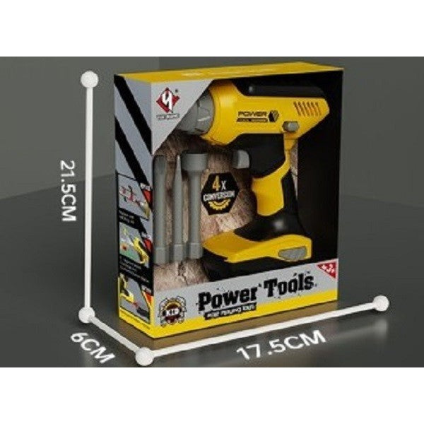 Set Jucarie pentru Copii Bormasina, Klevo, Accesorii Incluse, 4 Capete de Schimb, Material Plastic, Interactiv, Distractiv, 21.5x17.5x6 cm, Portocaliu