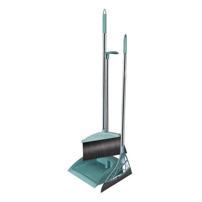 Set matura, faras cu coada si matura silicon, Klevo, Pentru uz casnic, Plastic/Otel, Albastru deschis, 90 x 72 x 100 cm