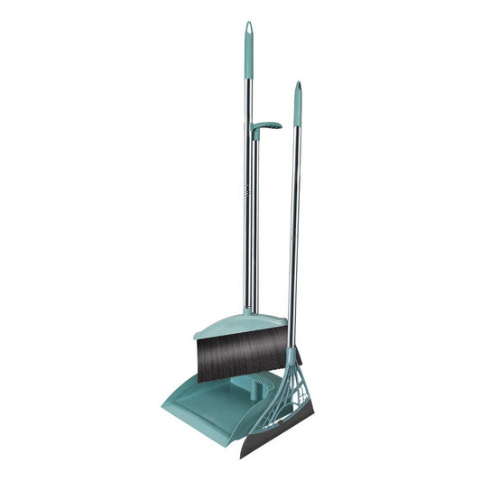 Set matura, faras cu coada si matura silicon, Klevo, Pentru uz casnic, Plastic/Otel, Albastru deschis, 90 x 72 x 100 cm