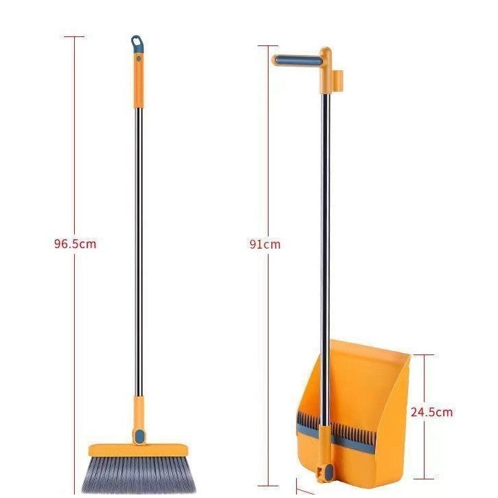 Set Matura si Faras cu Coada Detasabila, Klevo, cu Dinti de Pieptene pentru Curatare Matura, rotativ, pliabil, Otel inoxidabil si Polipropilena, portocaliu