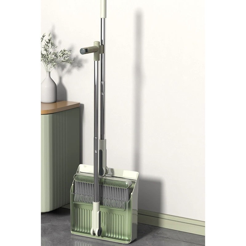 Set Matura si Faras cu Coada Klevo, cu Dinti de Pieptene pentru Curatare Matura, rotativ, pliabil, detasabil, Otel inoxidabil si Polipropilena, 99 x 30 cm Verde