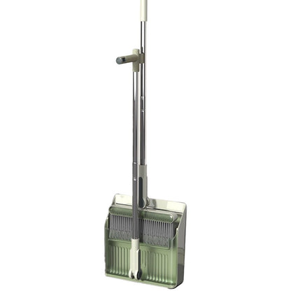 Set Matura si Faras cu Coada Klevo, cu Dinti de Pieptene pentru Curatare Matura, rotativ, pliabil, detasabil, Otel inoxidabil si Polipropilena, 99 x 30 cm Verde