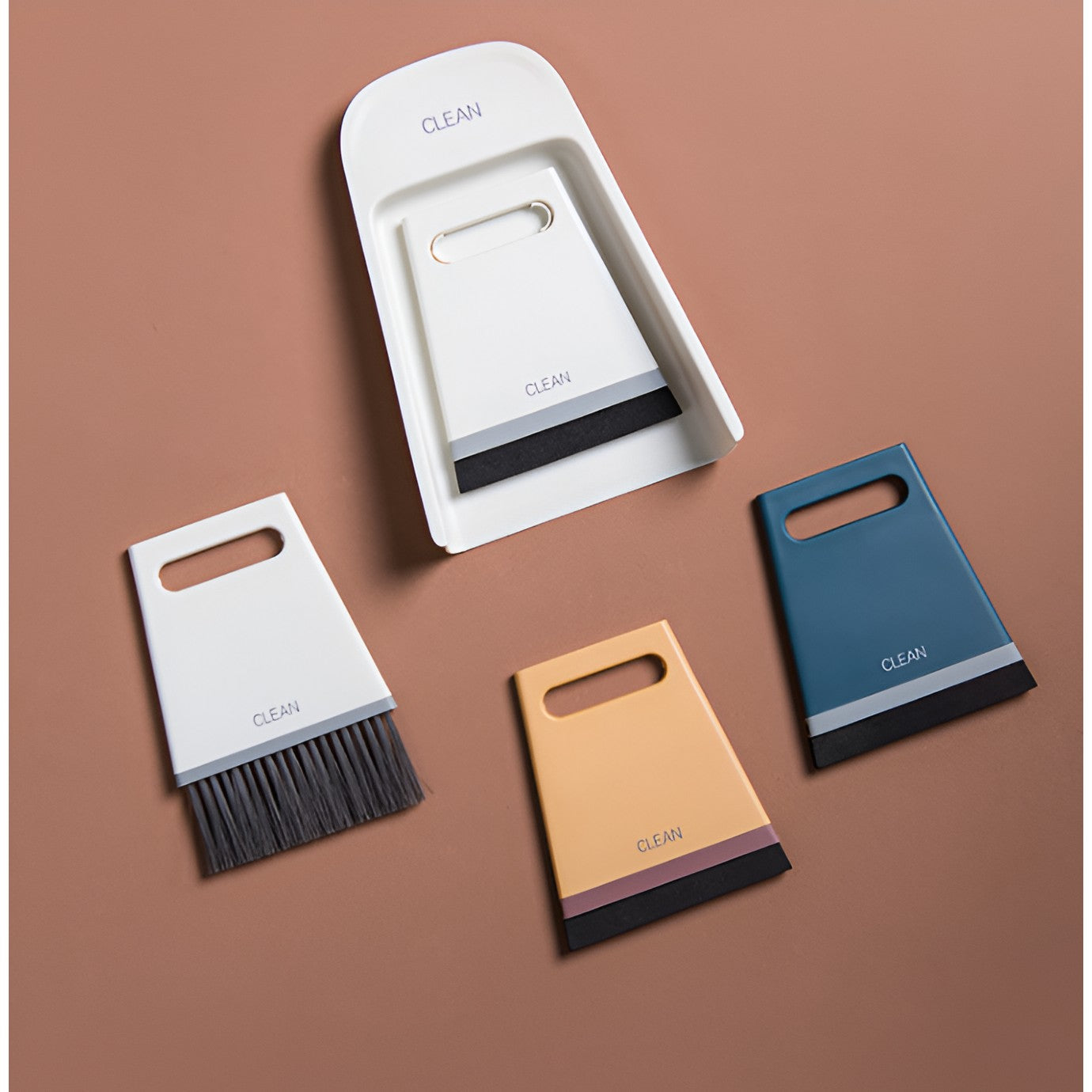 Set Mini Matura si Faras, Klevo, Uz Casnic, Doua Perii, pentru Birou, Bucatarie, Casa, 19.5x13.8x3.6 cm, Gri