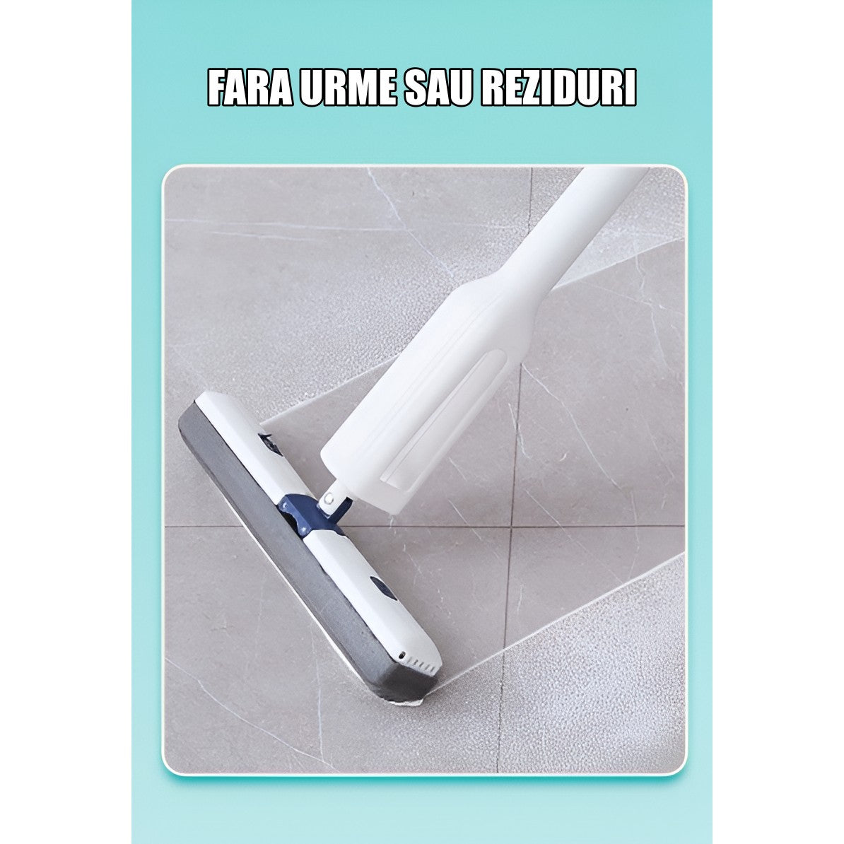 Set Mop Telescopic cu Galeata Pliabila, Klevo, Gri, 32 cm, Maner Reglabil 140 cm, Sistem de Stoarcere Usor si Eficient