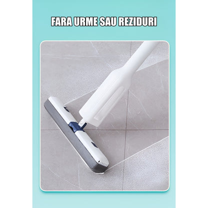Set Mop Telescopic cu Galeata Pliabila, Klevo, Gri, 32 cm, Maner Reglabil 140 cm, Sistem de Stoarcere Usor si Eficient