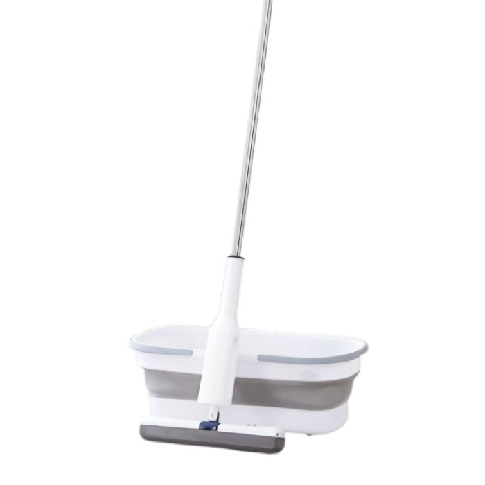 Set Mop Telescopic cu Galeata Pliabila, Klevo, Gri, 32 cm, Maner Reglabil 140 cm, Sistem de Stoarcere Usor si Eficient