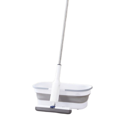 Set Mop Telescopic cu Galeata Pliabila, Klevo, Gri, 32 cm, Maner Reglabil 140 cm, Sistem de Stoarcere Usor si Eficient
