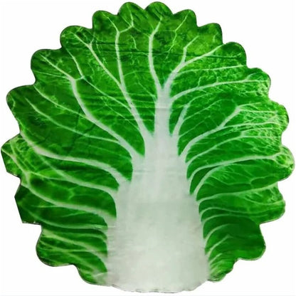 Set patura flanel si caciula Klevo, forma frunza de salata, pentru nou-nascuti, material poliester, 85 cm, verde