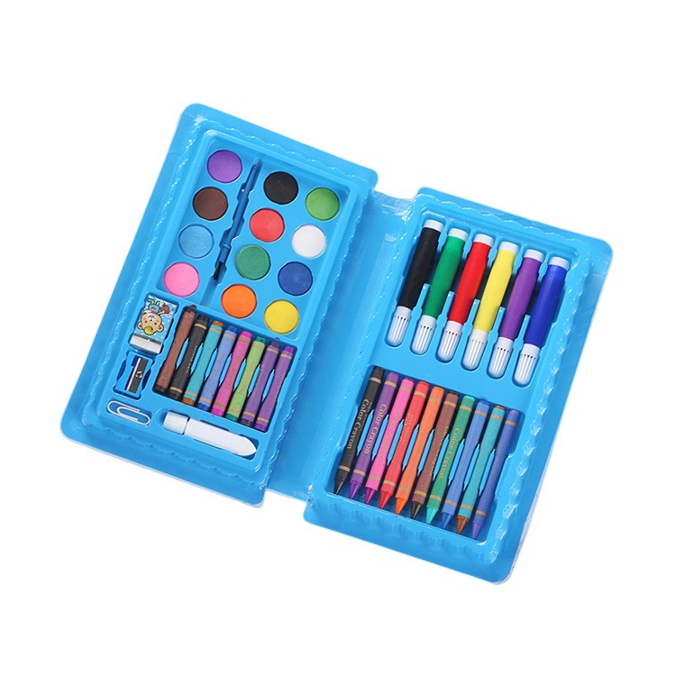 Set 42 Piese de Pictura si Desen, Klevo, Tip Penar, Model Elefant, 24.3 x 13 x 3 cm, Albastru