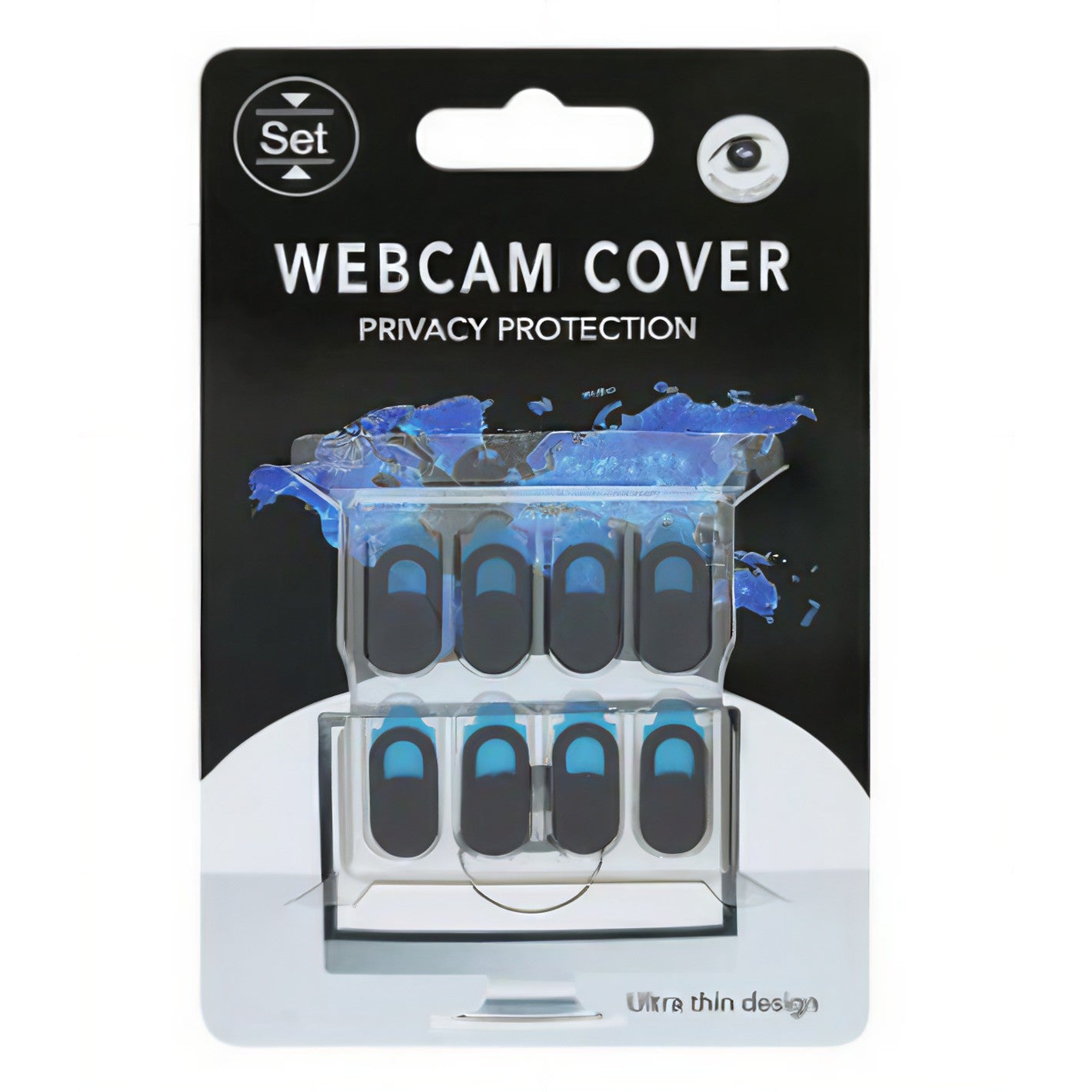 Set protectii camera, Klevo, 8 buc, negru