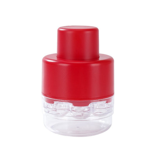 Dispozitiv de Scos Samburi, Klevo, Manual, cu 7 Gauri, pentru Cirese, 13 x 9.2 cm, din ABS, Rosu