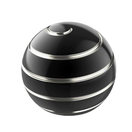 Sfera Fidget Spinner Metalic, Klevo, Corp Aliaj Zinc, Rulment Inox, Jucarie Antistres pentru Focus si Relaxare, Diametru 40 mm, Gadget pentru Birou, Scoala, Cadou pentru Copii si Adulti, Negru