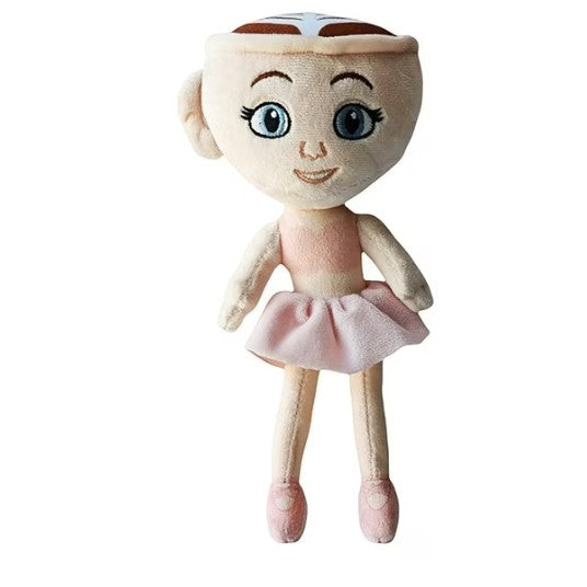 Jucarie Moale de Plus Italian Brainrot, Klevo, cu Agatatoare, Model Ballerina Cappuccina, Jucarie Moale pentru Copii, 23 x 17 cm, Bej
