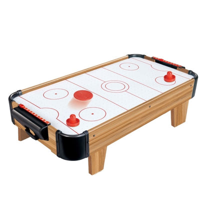 Masa Air Hockey Graffiti cu Picioare Scurte, Klevo, Lemn, 2 Pucuri, Tabela Scor, 2 Impingatoare, 76x38x21.5 cm, Maro