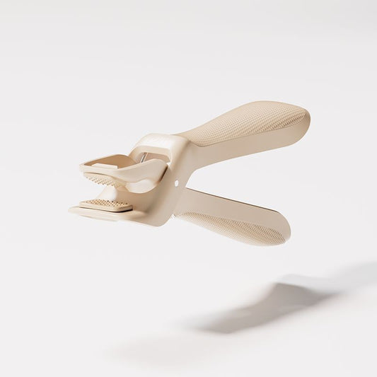 Cleste pentru Boluri, Klevo, Anti-Alunecare, din ABS si Silicon, Extindere, pentru Oale, Tigai, de Uz Casnic, Rezistent la Temperaturi Inalte, 16x 10.5 x 3.6 cm Bej
