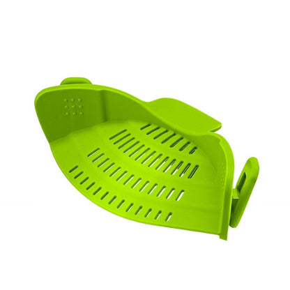 Strecurator Filtru pentru Vase, Klevo, din Silicon Rezistent la Temperaturi Inalte, Universal, Paste, Legume, Fructe, 23x12.5x6.7 cm Verde