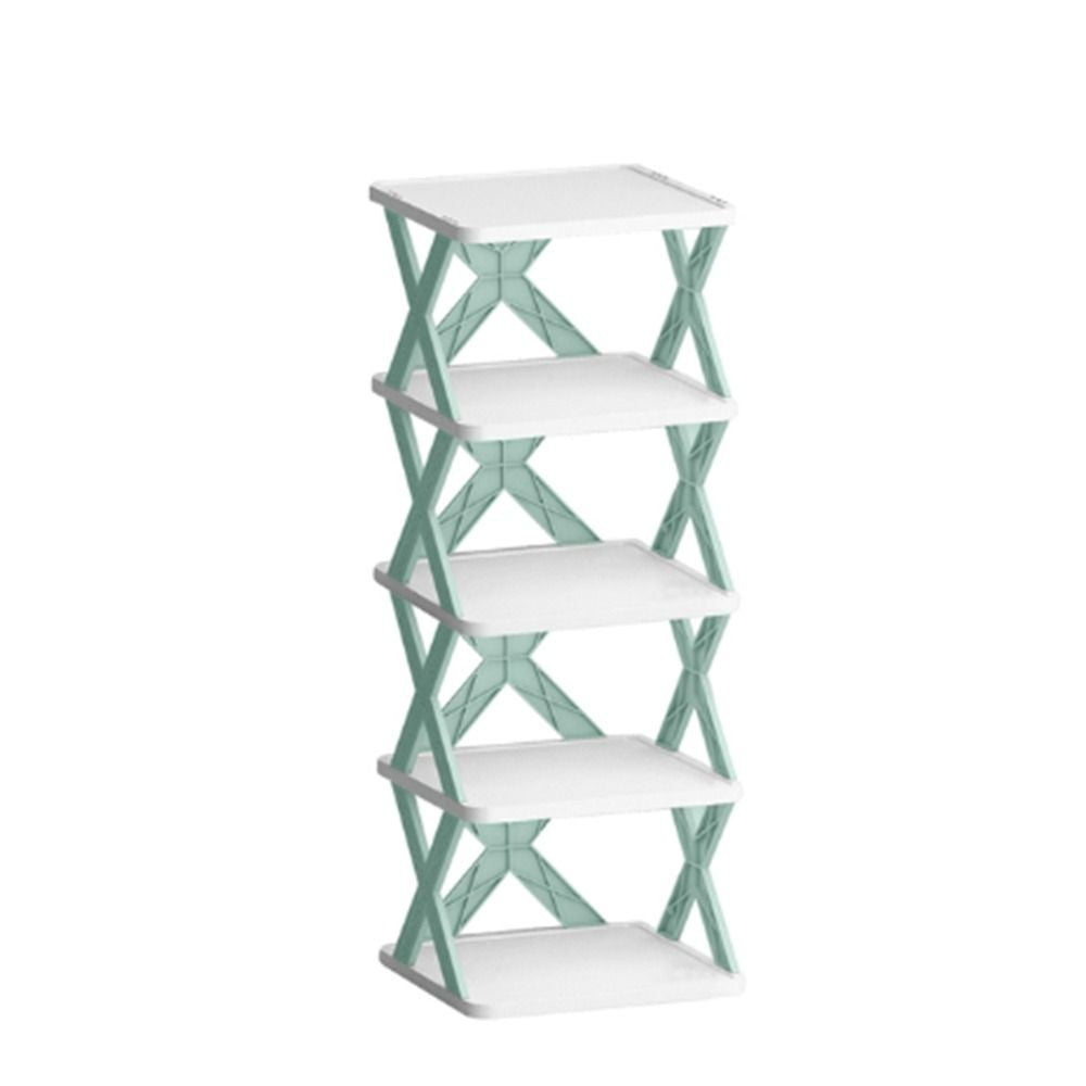 Organizator de Pantofi, Klevo, 5 Straturi, din ABS, Suport Modular, 65.5 x 24 x 26 cm, Turcoaz