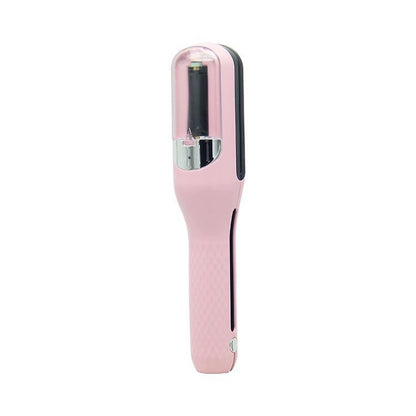 Aparat de Reparare a Varfurilor Despicate, Klevo, Netezirea Firului de Par, din ABS+PC, cu Ioni Negativi, Baterie 500 mAh, 24.8 x 5.3 x 5 cm, Roz