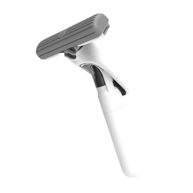 Mop Plat cu Pulverizare, Klevo, Recipient pentru Solutie de Suprafete, Geamuri, Interior Auto, Maner Scurt, Usor de Utilizat, Sistem de Stoarcere, 15.5 x 15.5 x 12.5 cm, Alb