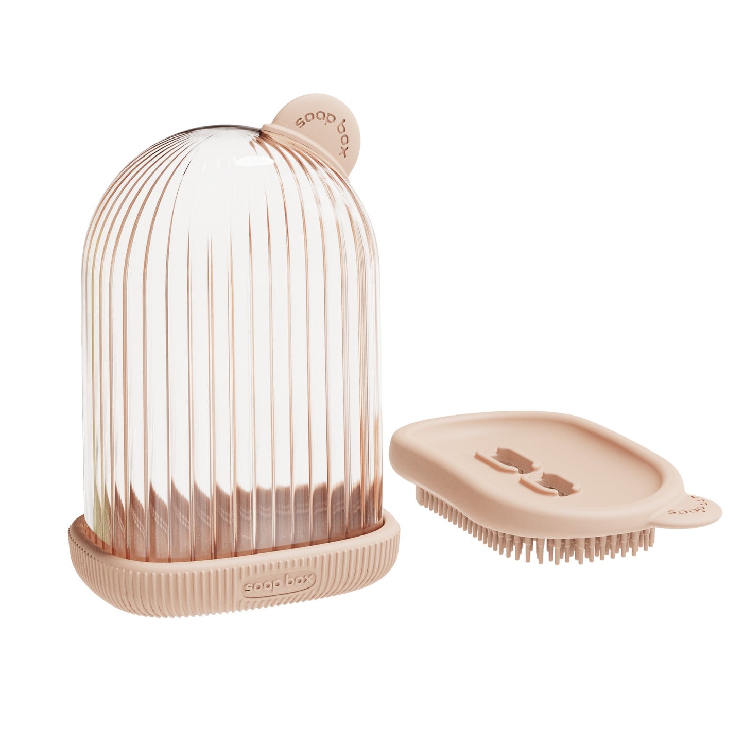 Sapuniera de Calatorie, Klevo, Suport pentru Sapun cu Scurgere a Apei, Recipient cu Capac Depozitare, Savoniera pentru Baie, 12.6x6.1x8.4cm, Roz