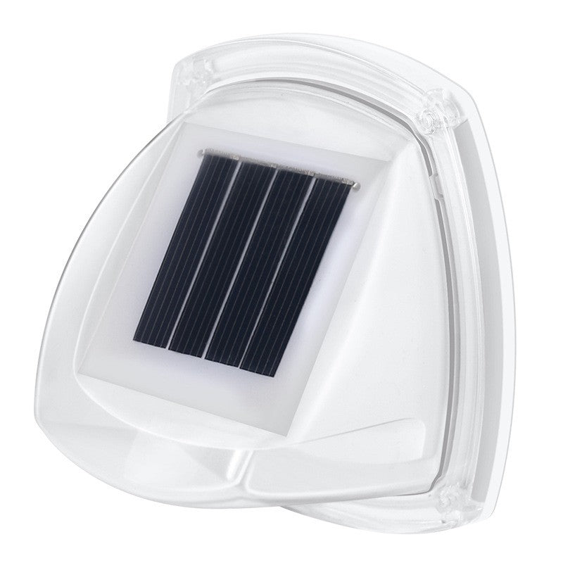 Lampa Solara LED pentru Gradina, Klevo, Set 2 Bucati, Tip Aplica pe Perete, 8.5 x 9 cm, 2V, ABS, 600mAh, Rezistent la apa, 8 LED-uri Alb Rece, Alb