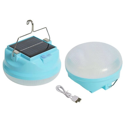 Lama Solara, Klevo, 2in1, Incarcare Solara/USB, LED, din Plastic, 3 Trepte de Intensitate, 100 W, 5V, 13 x 13 x 7 cm, Albastru
