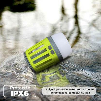 Lampă UV antiinsecte Klevo, anti muste, anti tantari, Conectare la priza prin USB, portabil, 3.7 V, 200 lumeni, 8.5 x 13.3 cm, Verde