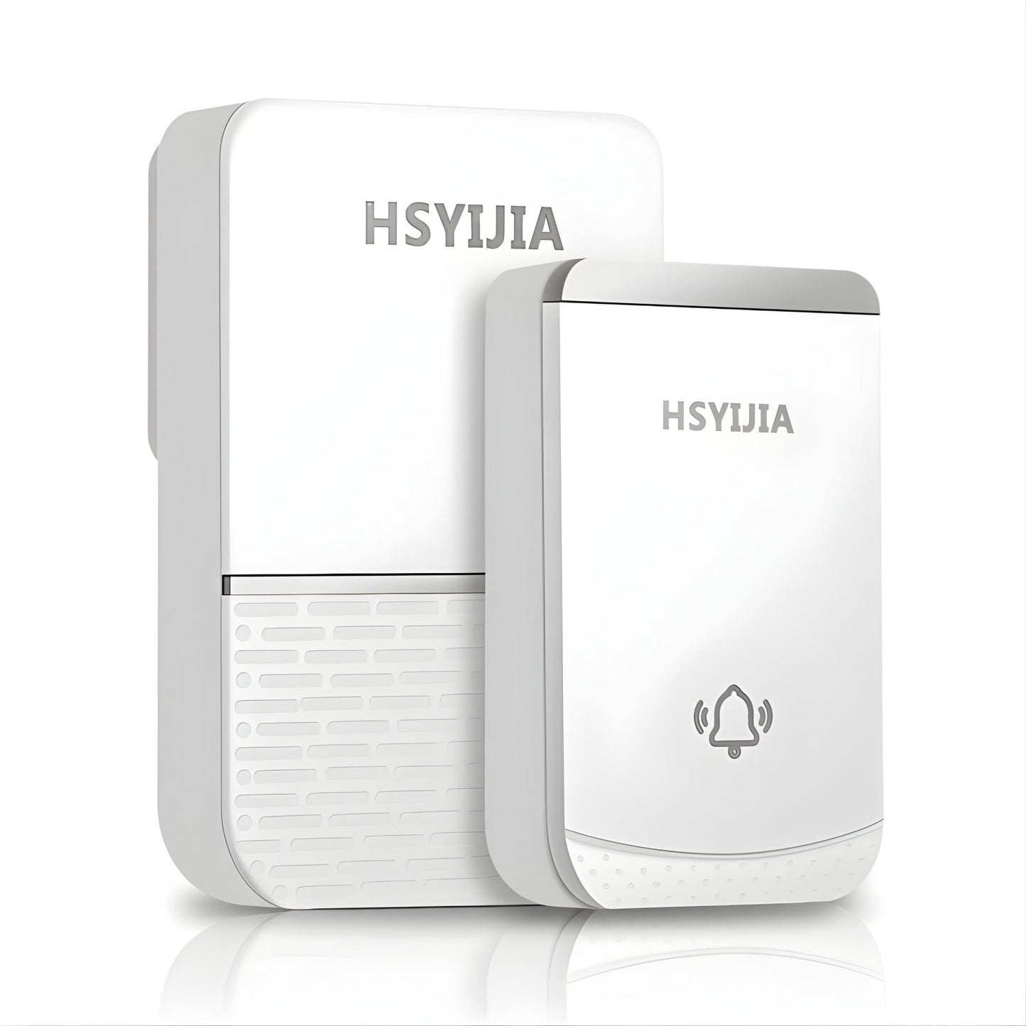 Sonerie Wireless, Klevo, Rezistenta la Stropi, Kit cu 2 Receptoare, 38 Melodii, 4 Niveluri Volum, 85 dB, raza 260 m, 9 x 5,6 x 18,5 cm, Alb/Argintiu