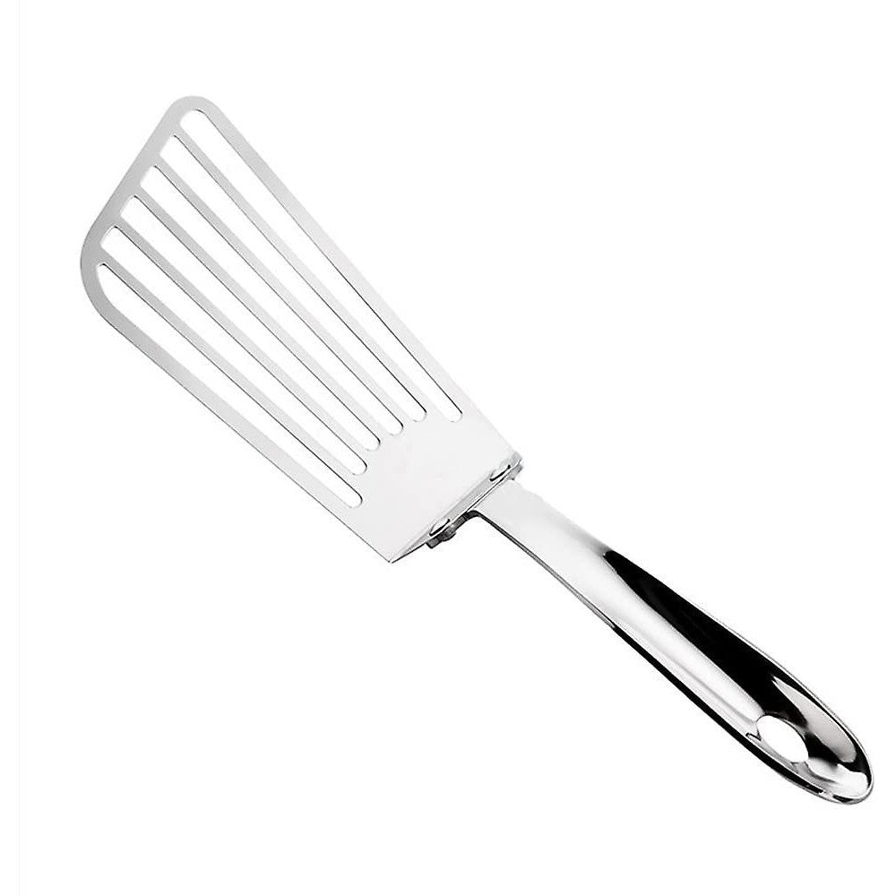 Spatula flexibila Klevo, Fish Turner, din otel, durabila, cu margini subtiri pentru taiere, pentru carne, oua, peste, multifunctionala, argintiu