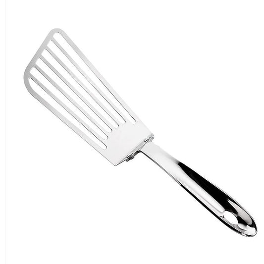 Spatula flexibila Klevo, Fish Turner, din otel, durabila, cu margini subtiri pentru taiere, pentru carne, oua, peste, multifunctionala, argintiu
