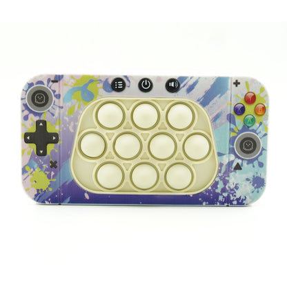 Jucarie interactiva tip consola pentru copii Klevo, speed push whack-a-mole, joc de viteza pop it, material ABS/silicon, cu nivele, sunete si lumini, 15.5 x 7.6 x 5.3 cm, model culori, multicolor