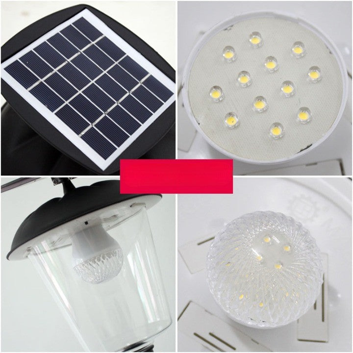 Lampa solara de tip stalp pentru gradina, Klevo, Alb Cald