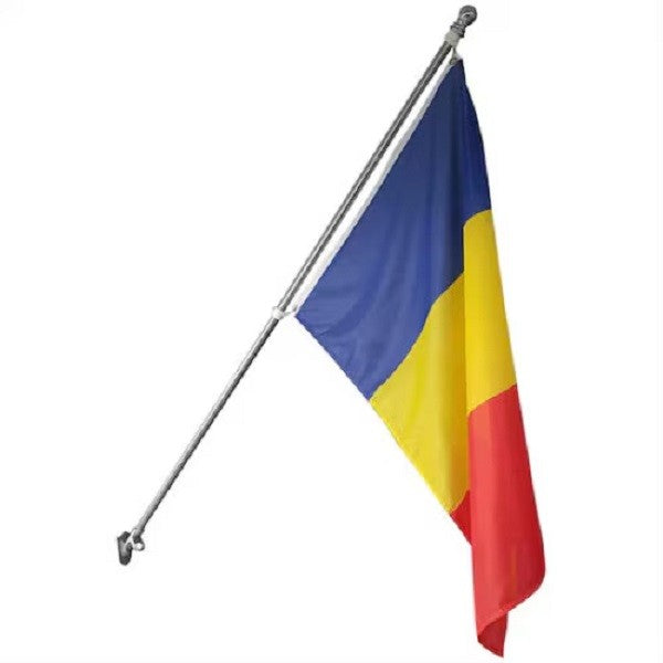 Steag Tricolor Romania, Klevo, Cu bat pentru fixare pe perete, 90 x 150 cm