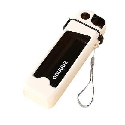 Sticla de Apa pentru Sport, Klevo, 350 ml, cu Pai si Capac, 23x7x4.4 cm, Buton de Blocare, din PC, Alb