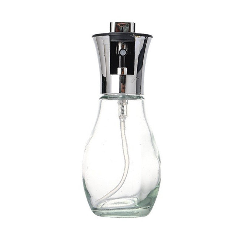 Sticla de ulei cu Pulverizator, Klevo, Sticla pentru Lichide de Bucatarie, Otet, Sos, 16.7 x 5.2 cm, Volum 200 ml, Silver