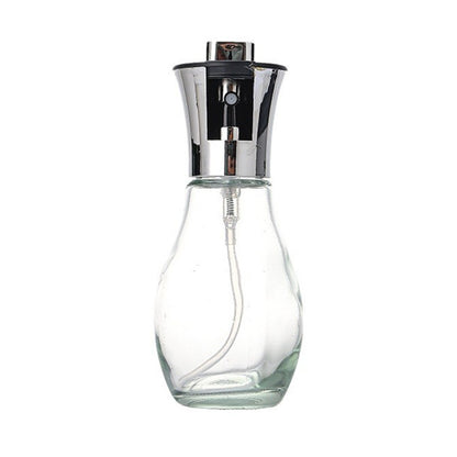 Sticla de ulei cu Pulverizator, Klevo, Sticla pentru Lichide de Bucatarie, Otet, Sos, 16.7 x 5.2 cm, Volum 200 ml, Silver
