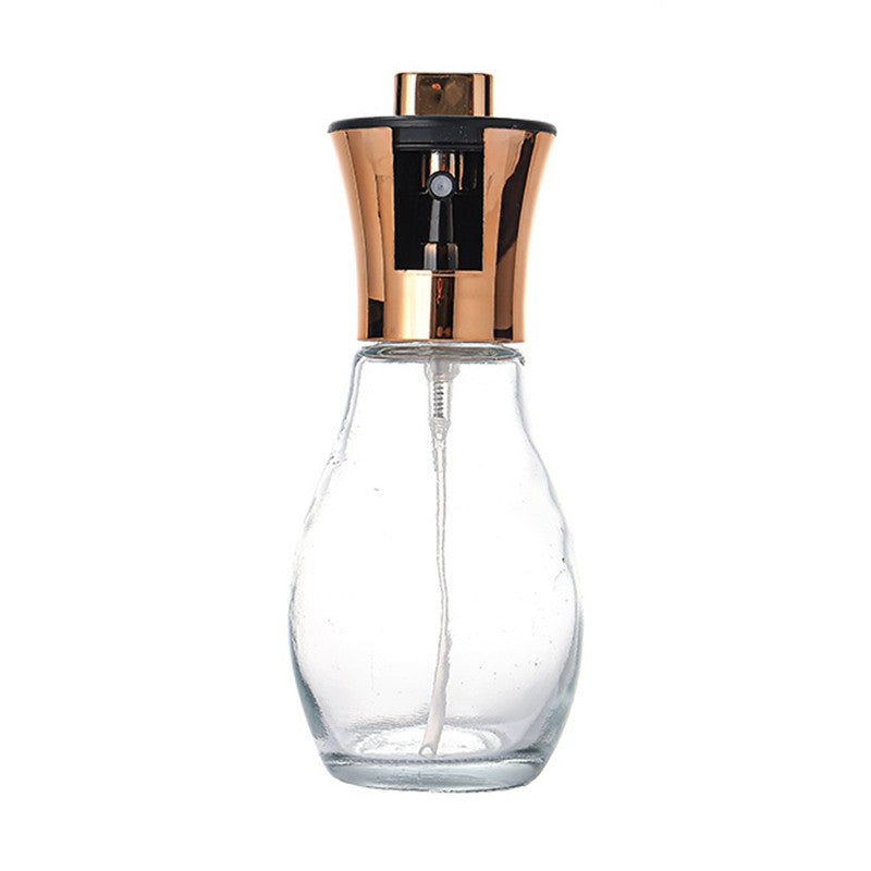 Sticla de ulei cu Pulverizator, Klevo, Sticla pentru Lichide de Bucatarie, Otet, Sos, 16.7 x 5.2 cm, Volum 200 ml, Roz Gold