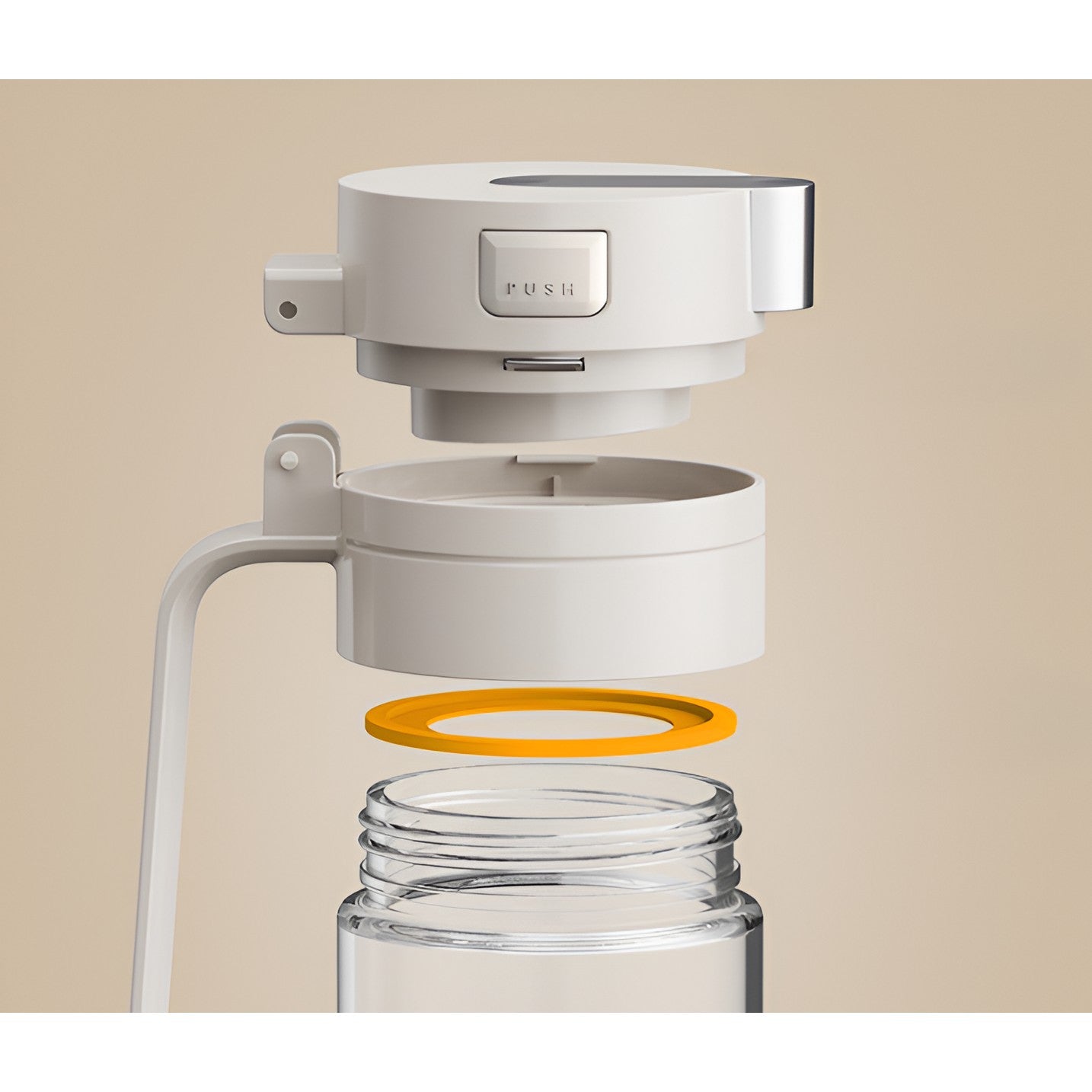Dispenser pentru Ulei, Klevo, Deschidere si Inchidere Automata a Rezervorul, cu Inductie Gravitationala, 550 ml, 12x7.6x20.5 cm, Alb