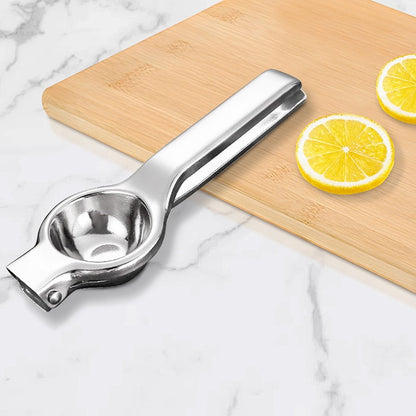 Storcator de Citrice Manual, Klevo, Storcator de Fructe Moi, Rezistent, Usor de Folosit si Depozitat, Durabil, Calitativ, 20.5 x 7cm, Inox, Argintiu