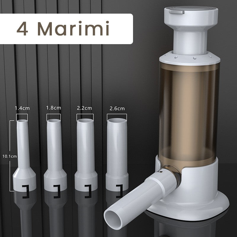 Aparat de Umplut Carnati, Klevo, Manual Rezistent, Usor de Folosit si Depozitat, Durabil, Calitativ, 4 Tuburi/Marimi Incluse, 26.3 x 11 x 11 cm, Transparent Maro