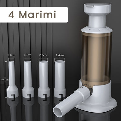 Aparat de Umplut Carnati, Klevo, Manual Rezistent, Usor de Folosit si Depozitat, Durabil, Calitativ, 4 Tuburi/Marimi Incluse, 26.3 x 11 x 11 cm, Transparent Maro