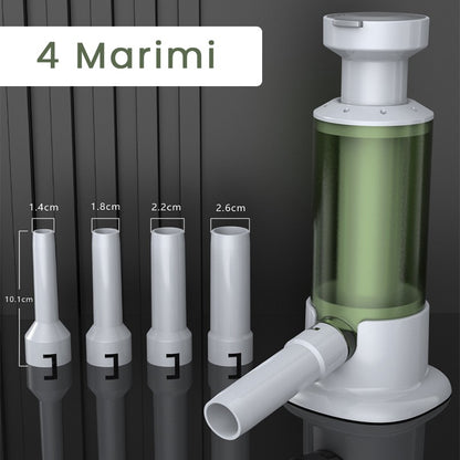 Aparat de Umplut Carnati, Klevo, Manual Rezistent, Usor de Folosit si Depozitat, Durabil, Calitativ, 4 Tuburi/Marimi Incluse, 26.3 x 11 x 11 cm, Transparent Verde