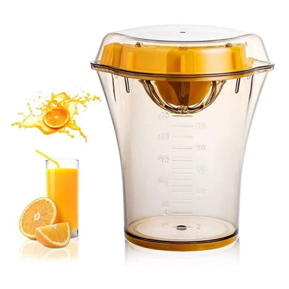Storcator manual citricie Klevo, cu recipient de 600 ml, 15x8.5x13.5 cm, material ABS, Transparent