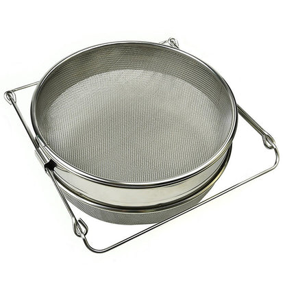 Strecuratoare Apicola, Klevo, din Inox, Dubla, Filtrare Miere, 25 x 25 x 10 cm, Gri