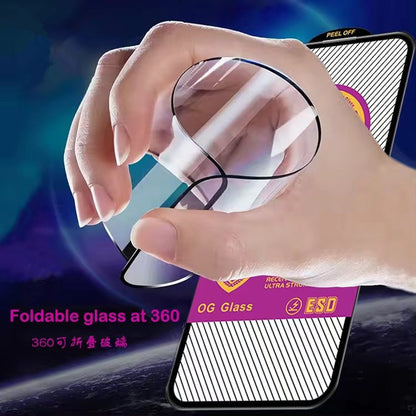 Folie Sticla Securizata, Klevo, compatibila cu Apple iPhone 16 Pro Max, Sticla ESD, Super HD Glass, Anti-static, Margini Negre, 360 OG, Transparent